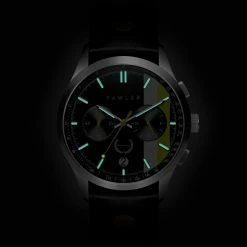 Budget ❤️ Fawler Monterey | White & Yellow Racing Chronograph Leather ⌚ Watch 😀 -WATCHES FOR MEN Sales 4 1lumzuta