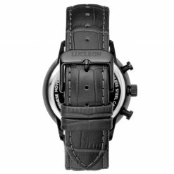 Coupon 👍 Lucleon Ternion | Black Dual-Time ⌚ Watch With Black Dial & Black Leather Strap 🥰 -WATCHES FOR MEN Sales 4 3.ab08ce132935c8dfc0f85a120b29348e