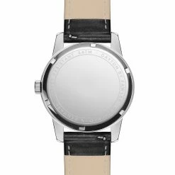 New ❤️ Fawler Dayton | Black Textured Dial and Silver-tone Stainless Steel ⌚ Watch ⌛ -WATCHES FOR MEN Sales 4 3dajton