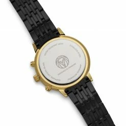 Hot Sale 👏 Lucleon Kellan | Gold-Tone & Black Stainless Steel Dual-Time ⌚ Watch With Gold-Tone Dial 🛒 -WATCHES FOR MEN Sales 4 4lathan