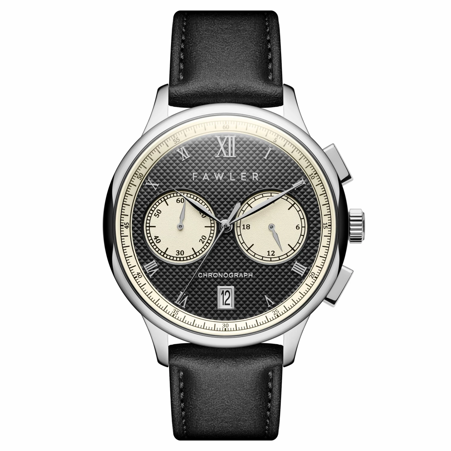 Best Sale π― Fawler Cicero | Silver-Tone With Black Dial Vintage Chronograph Black Leather β Watch π₯° 3 Best Sale π― Fawler Cicero | Silver-Tone With Black Dial Vintage Chronograph Black Leather β Watch π₯°