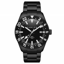 Flash Sale π Fawler MΓ©tier | Limited-Edition Black Stainless Steel GMT β Watch β