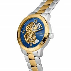 Outlet 🔥 Seizmont Dante II | Gold-Tone & Silver-Tone Stainless Steel Skeleton ⌚ Watch With Blue Dial 😀 -WATCHES FOR MEN Sales 5 2.c5cc70b2ce4848bd5b8d2937825c4267