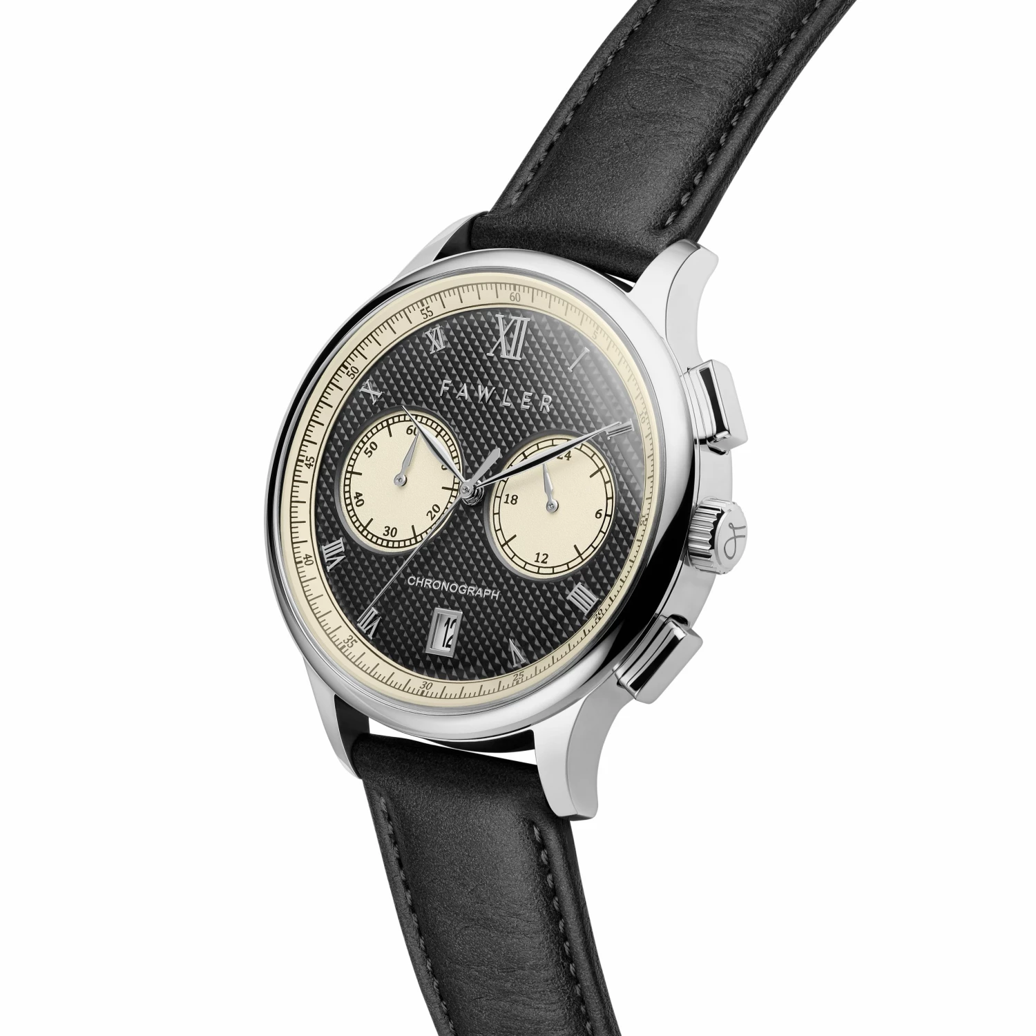 Best Sale π― Fawler Cicero | Silver-Tone With Black Dial Vintage Chronograph Black Leather β Watch π₯° 7 Best Sale π― Fawler Cicero | Silver-Tone With Black Dial Vintage Chronograph Black Leather β Watch π₯° - Image 5