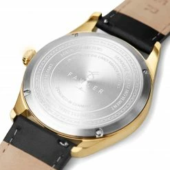 Budget ⭐ Fawler Aviator | Gold-Tone & Black Aviator ⌚ Watch With Black Dial, White Numbers & Black Leather Strap 🛒 -WATCHES FOR MEN Sales 6 3 copy 21