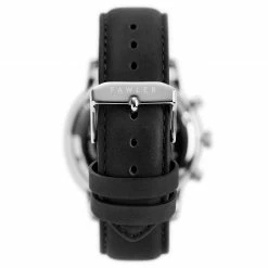 Buy 🌟 Fawler Pluto | Silver-Tone Chronograph ⌚ Watch With Silver-Tone Dial & Black Leather Strap 😍 -WATCHES FOR MEN Sales 7 3.1424b5a2e8bbe6eb7f1c17049e86e3cd