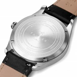 Buy 🔔 Fawler Aviator | Silver-Tone Aviator ⌚ Watch With White Dial & Black Leather Strap 🥰 -WATCHES FOR MEN Sales 7 3 copy 20