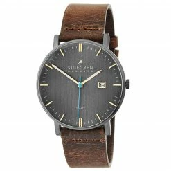 Best reviews of 🎉 Sidegren Kevil | Dark Grey Slim 👗 Dress ⌚ Watch With Dark Grey Dial & Brown Leather Strap 🧨