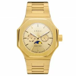 Buy 🤩 Arkai Mace | Gold-Tone Moonphase ⌚ Watch With Gold-Tone Dial 🌟