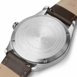 Brand new 🛒 Fawler Aviator | Silver-Tone Aviator ⌚ Watch With White Dial & Chocolate Brown Leather Strap 🎉 -WATCHES FOR MEN Sales 8 3 copy 23