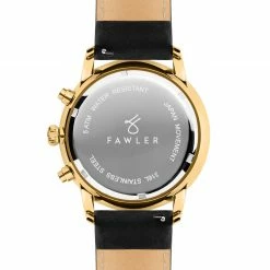 Cheap 🧨 Fawler Pluto | Gold-Tone Chronograph ⌚ Watch With Blue Dial & Black Leather Strap 🎉 -WATCHES FOR MEN Sales 8 4.45390304c9a3aa0bced114ffb67f6391