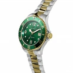 Brand new 👏 Seizmont Tide | Silver- & Gold-Tone Stainless Steel Dive ⌚ Watch With Green Dial 👏 -WATCHES FOR MEN Sales 9 2 22370