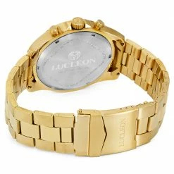 Promo ⌛ Lucleon Alton | Gold-Tone Stainless Steel ⌚ Watch With Gold-Tone Dial 🧨 -WATCHES FOR MEN Sales 9 3 copy