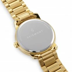 Cheapest 🔥 Seizmont Mezzo | Gold-Tone Minimalist ⌚ Watch With Gold-Tone Dial & Stainless Steel Strap ⭐ -WATCHES FOR MEN Sales aaa 1