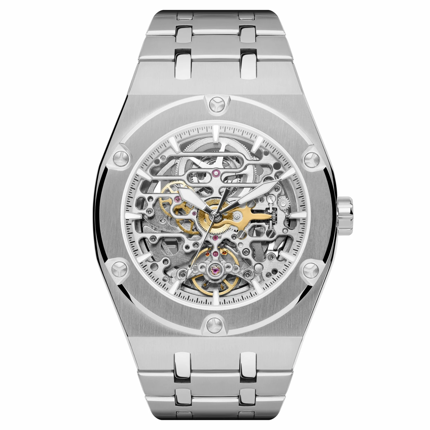 Outlet π Arkai Mamut | Silver-Tone Stainless Steel Automatic Skeleton β Watch βοΈ 3 Outlet π Arkai Mamut | Silver-Tone Stainless Steel Automatic Skeleton β Watch βοΈ