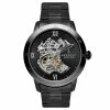 Budget 🔥 Seizmont Dante | Black Stainless Steel Skeleton ⌚ Watch With Black Dial & Silver-Tone Movement 👍 -WATCHES FOR MEN Sales asmund dante 20511 44mm 1