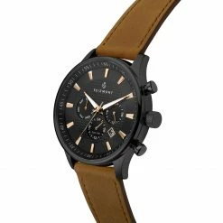 Deals ⌛ Seizmont Troika II | Black Dual-Time ⌚ Watch With Black Dial, Copper Markers & Brown Leather Strap 👏 8 Deals ⌛ Seizmont Troika II | Black Dual-Time ⌚ Watch With Black Dial, Copper Markers & Brown Leather Strap 👏 -WATCHES FOR MEN Sales bhyby g