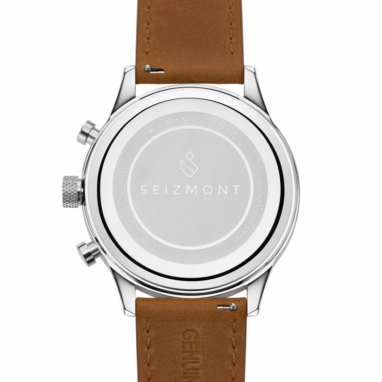 Cheap โ Seizmont Troika II | Silver-Tone Dual-Time โ Watch With White Dial, Silver-Tone Markers & Brown Leather Strap ๐งจ 5 Cheap โ Seizmont Troika II | Silver-Tone Dual-Time โ Watch With White Dial, Silver-Tone Markers & Brown Leather Strap ๐งจ - Image 3