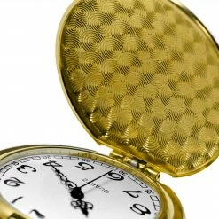 Flash Sale 😀 Montres Carlo Gold-Tone Pocket ⌚ Watch With White Dial 🌟 -WATCHES FOR MEN Sales dbjhfgtfgt