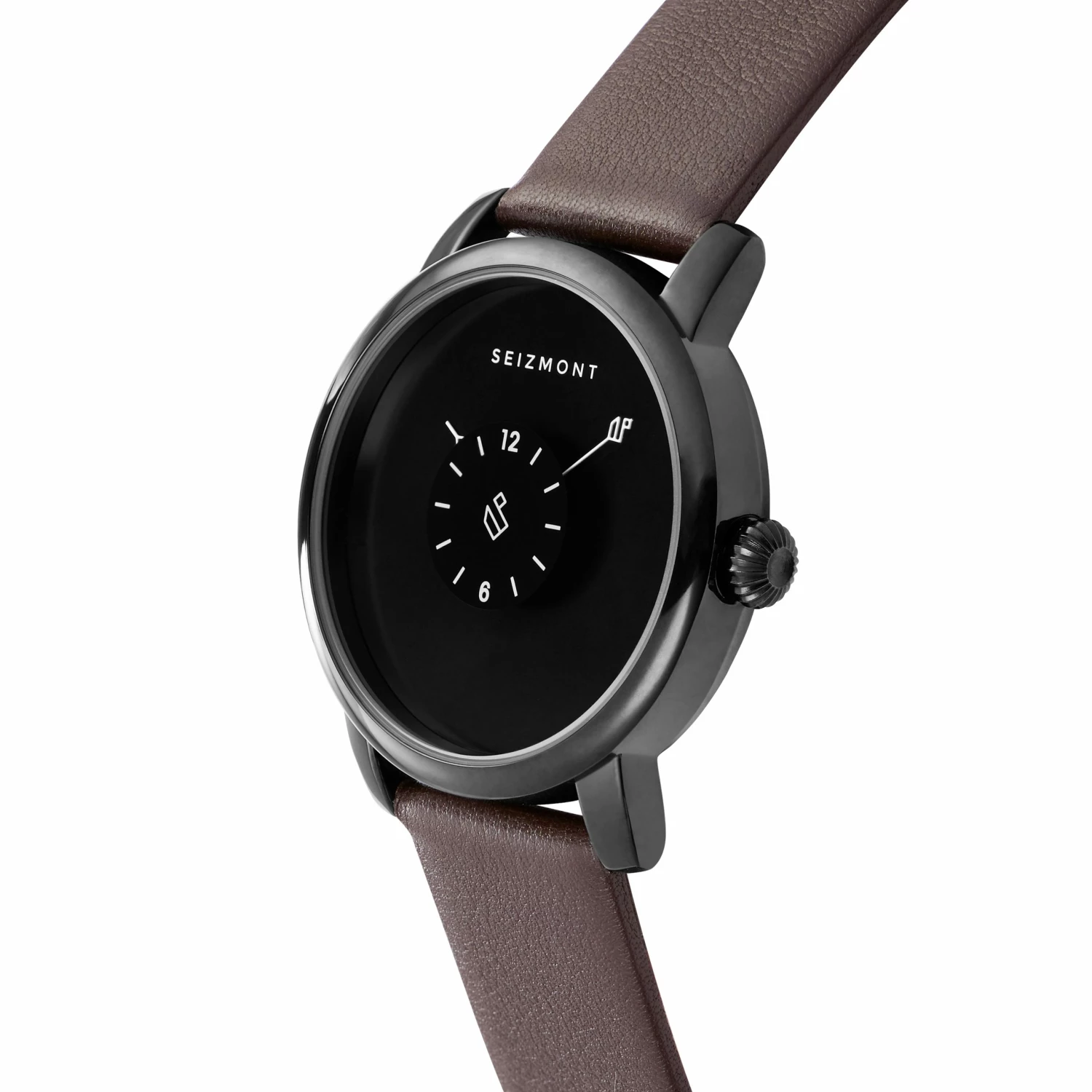 Cheapest ๐ Seizmont Mezzo | Black Minimalist โ Watch With Black Dial & Chocolate Brown Leather Strap ๐ 4 Cheapest ๐ Seizmont Mezzo | Black Minimalist โ Watch With Black Dial & Chocolate Brown Leather Strap ๐ - Image 2