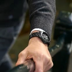 Budget 🔥 Seizmont Dante | Black Stainless Steel Skeleton ⌚ Watch With Black Dial & Silver-Tone Movement 👍 -WATCHES FOR MEN Sales dddaadfa 1