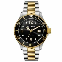 Flash Sale π Seizmont Tide | Silver- & Gold-Tone Stainless Steel Dive β Watch With Black Dial π