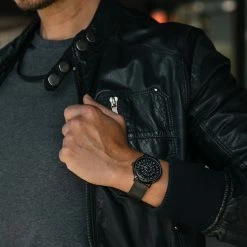 Best reviews of ⌛ Seizmont Ambitio | Black ⌚ Watch With Black Rotating Dial & Stainless Steel Mesh Strap 🎁 -WATCHES FOR MEN Sales dsc5932 hover