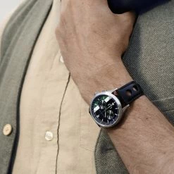 New 💯 Fawler Monterey | White & Green Racing Chronograph Leather ⌚ Watch ✨ -WATCHES FOR MEN Sales fwmr rel watch 1x1 25311 6