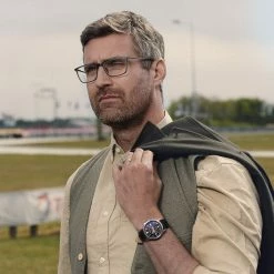 Best Pirce 🎉 Fawler Monterey | Red & Blue Racing Chronograph Leather ⌚ Watch 😉 -WATCHES FOR MEN Sales fwmr rel watch 1x1 25314 3