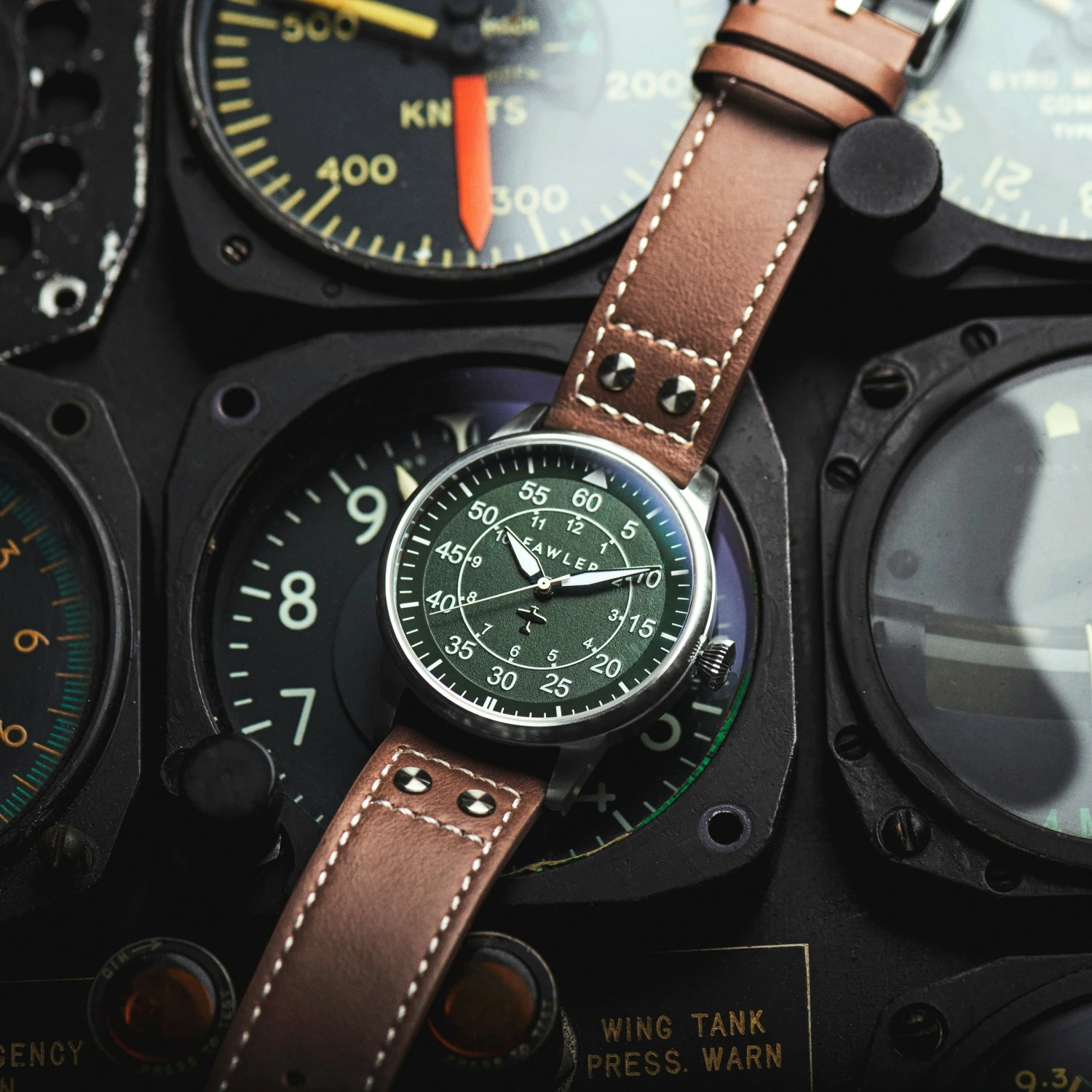 Best Sale β Fawler Apollo | Green and Silver-tone Stainless Steel Pilotβs β Watch π 8 Best Sale β Fawler Apollo | Green and Silver-tone Stainless Steel Pilotβs β Watch π - Image 6