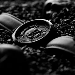 Promo 💯 Lucleon Memento Mori | Black & Gunmetal Skull ⌚ Watch With Black Leather Strap 😉 -WATCHES FOR MEN Sales jwm mmcc colection 22042 1x1 1 8