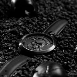 Promo 💯 Lucleon Memento Mori | Black & Gunmetal Skull ⌚ Watch With Black Leather Strap 😉 -WATCHES FOR MEN Sales jwm mmcc colection memento mori 22042 1x1 4 10