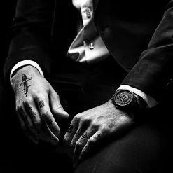 Cheap 😉 Lucleon Memento Mori | Black Damascus Steel Skull ⌚ Watch ✔️ -WATCHES FOR MEN Sales jwm mmcc colection memento mori bj rn valentin 24853 1x1 1