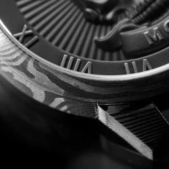 Cheap 😉 Lucleon Memento Mori | Black Damascus Steel Skull ⌚ Watch ✔️ -WATCHES FOR MEN Sales jwm mmcc collection damaskus steel 24853 1x1 4