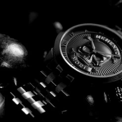 Budget 😀 Lucleon Memento Mori | Black Stainless Steel Skull ⌚ Watch 😀 -WATCHES FOR MEN Sales jwm mmcc collection memento mori 24852 1x1 2