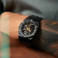 Deals ๐ฅ Arkai Mamut | Black Stainless Steel Automatic Skeleton โ Watch With Gold Movement โ 13 Deals ๐ฅ Arkai Mamut | Black Stainless Steel Automatic Skeleton โ Watch With Gold Movement โ -WATCHES FOR MEN Sales jwm mwcl ig 1x1 arkai watch black 23541 barke johansen 2 hv