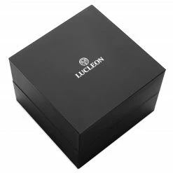 Coupon 👍 Lucleon Ternion | Black Dual-Time ⌚ Watch With Black Dial & Black Leather Strap 🥰 -WATCHES FOR MEN Sales lucleon box only1 13
