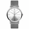 Cheap 🔥 Seizmont Moment | Silver-Tone Minimalist 👗 Dress ⌚ Watch With White Dial 🛒 -WATCHES FOR MEN Sales malthe moment 20513 40mm