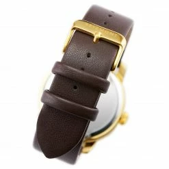Budget ✨ Seizmont Mezzo | Gold-Tone Minimalist ⌚ Watch With Gold-Tone Dial & Chocolate Brown Leather Strap ✔️ -WATCHES FOR MEN Sales mmmm 1 1