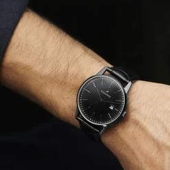 Flash Sale 💯 Sidegren Patriarch | Black 👗 Dress ⌚ Watch With Black Dial & Black Leather Strap ✨ -WATCHES FOR MEN Sales nexs images2117 copy