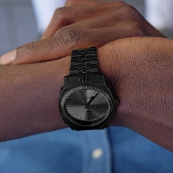 Budget 🛒 Lucleon Major | Black Minimalist Stainless Steel ⌚ Watch With Black Dial 👍 -WATCHES FOR MEN Sales raven major watch