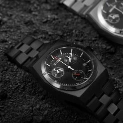 Promo 🧨 Lucleon Ray | Black Stainless Steel Chronograph ⌚ Watch With Black Dial 🛒 -WATCHES FOR MEN Sales rel ig lucleon chronograph watch 21840