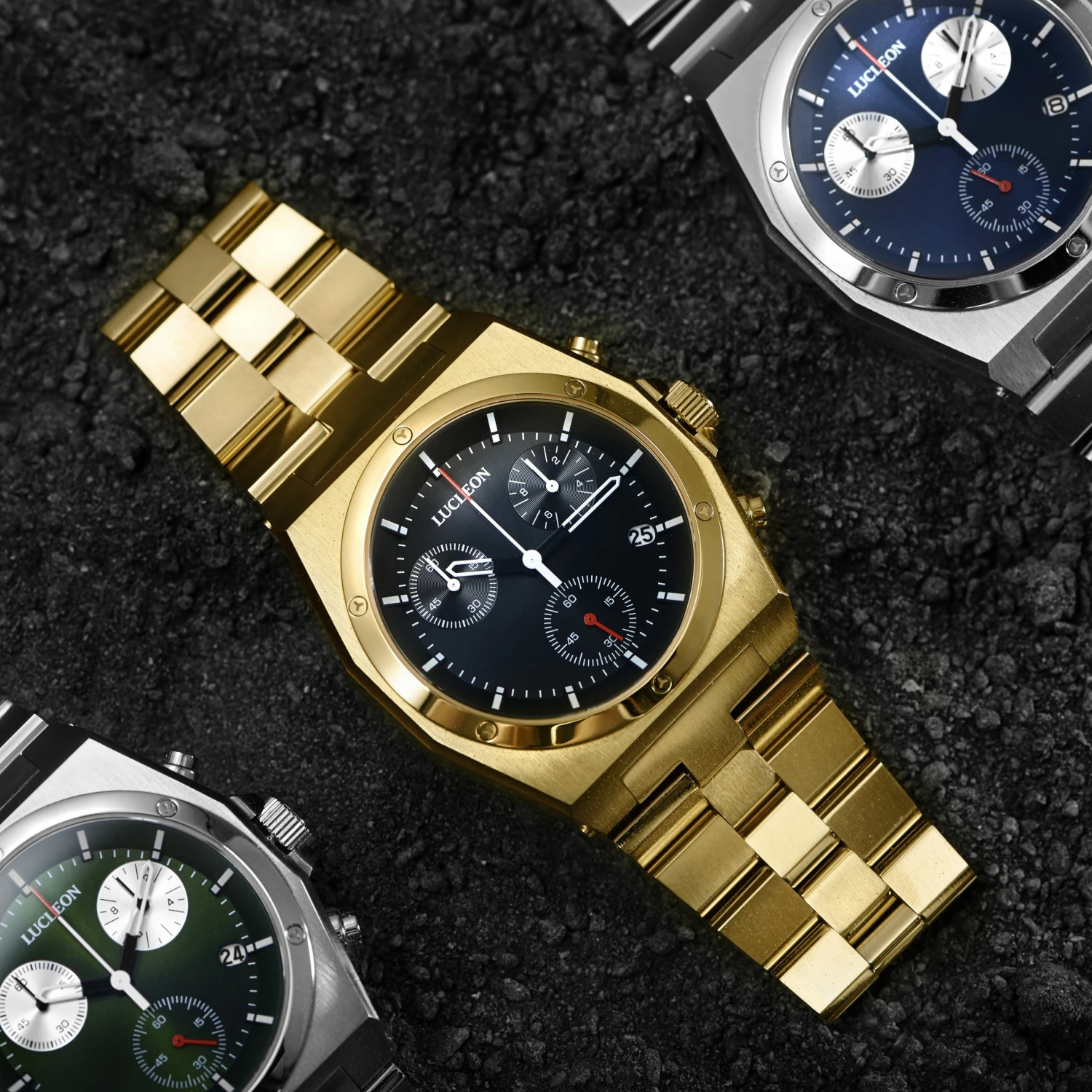 Cheapest π Lucleon Ray | Gold-Tone Stainless Steel Chronograph β Watch With Black Dial π 6 Cheapest π Lucleon Ray | Gold-Tone Stainless Steel Chronograph β Watch With Black Dial π - Image 4