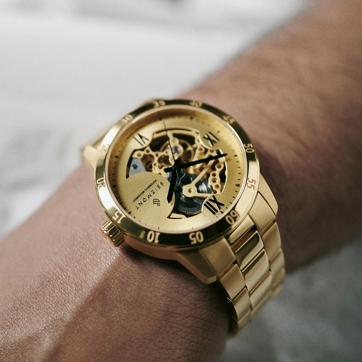 Deals π Seizmont Dante II | Gold-Tone Stainless Steel Skeleton β Watch With Gold-Tone Dial β 4 Deals π Seizmont Dante II | Gold-Tone Stainless Steel Skeleton β Watch With Gold-Tone Dial β - Image 2
