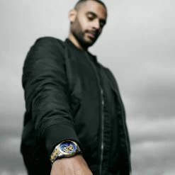 Outlet 🔥 Seizmont Dante II | Gold-Tone & Silver-Tone Stainless Steel Skeleton ⌚ Watch With Blue Dial 😀 -WATCHES FOR MEN Sales rel szdii 1x1 24816 2