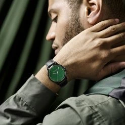 Hot Sale 🥰 Waykins Colornetic | Black With Colour-Changing Dial Leather ⌚ Watch 🛒 -WATCHES FOR MEN Sales rel waco killian 1x1 25253 green 5
