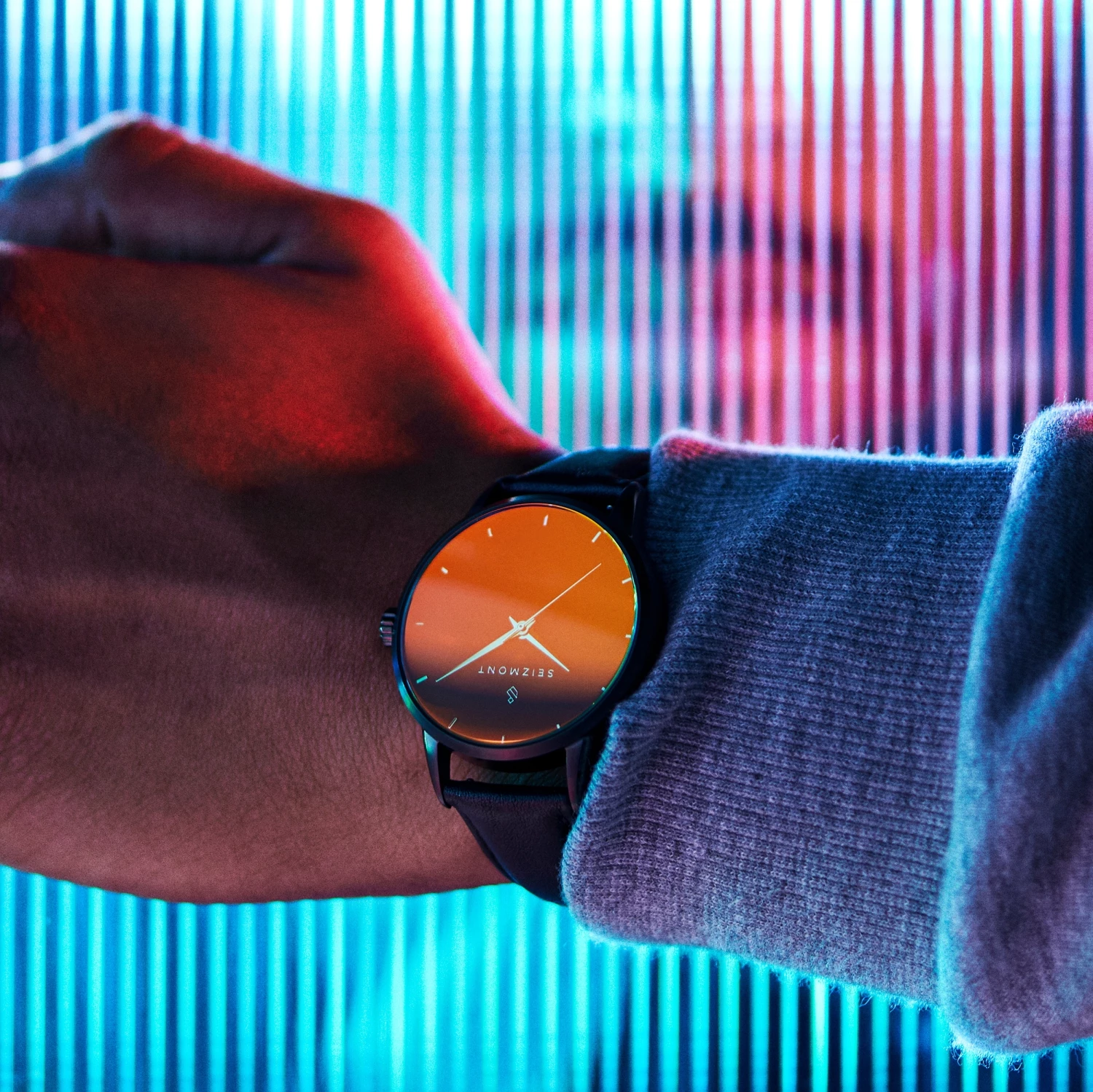 Wholesale π€© Seizmont Onknown | Red Tinted Mirror Glass Leather β Watch βοΈ 4 Wholesale π€© Seizmont Onknown | Red Tinted Mirror Glass Leather β Watch βοΈ - Image 2