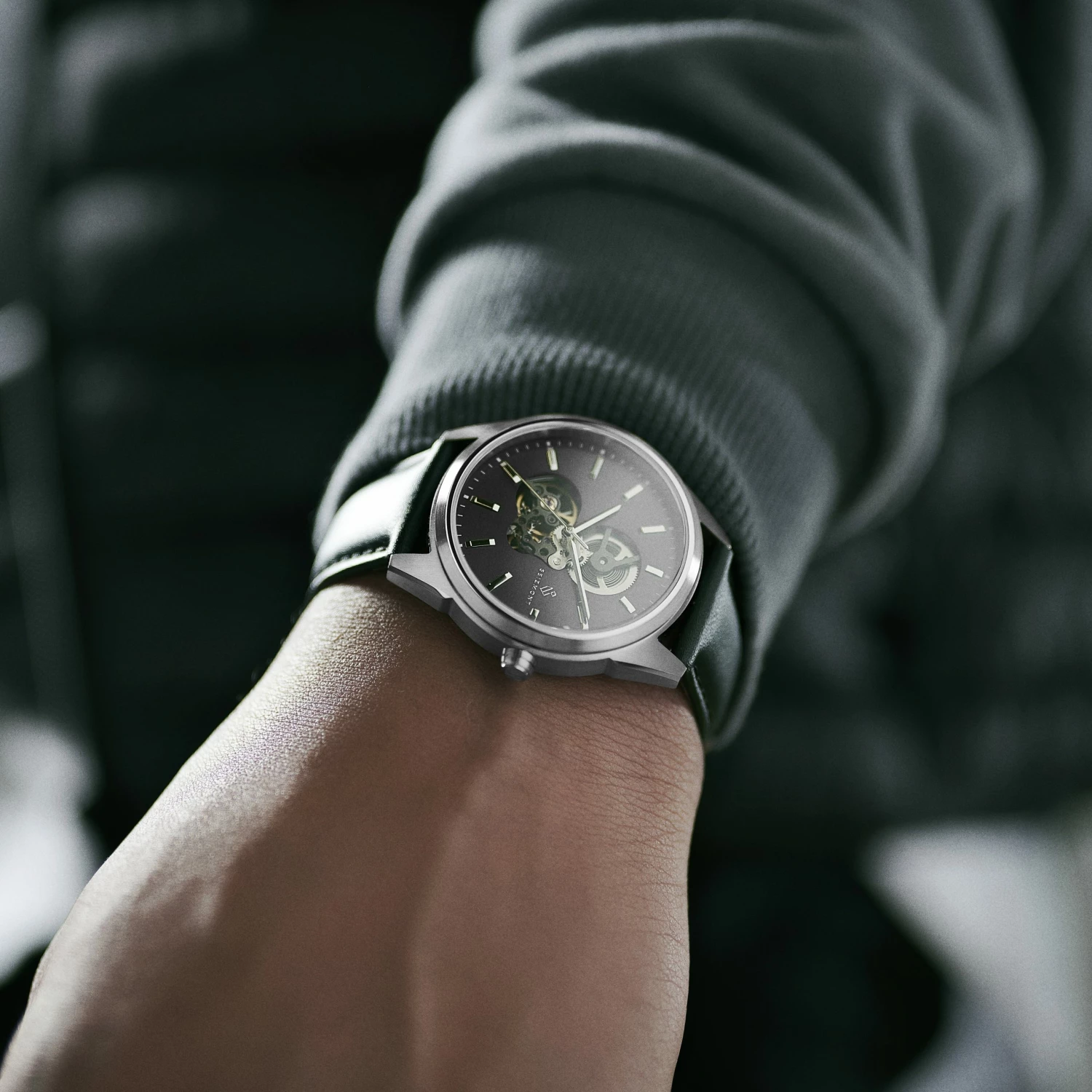 Best Sale ✔️ Seizmont Cor | Silver-Tone Stainless Steel Skeleton ⌚ Watch With Black Dial ✔️ 4 Best Sale ✔️ Seizmont Cor | Silver-Tone Stainless Steel Skeleton ⌚ Watch With Black Dial ✔️ - Image 2