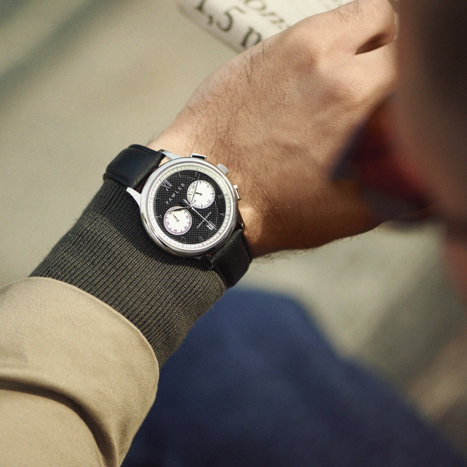 Best Sale π― Fawler Cicero | Silver-Tone With Black Dial Vintage Chronograph Black Leather β Watch π₯° 4 Best Sale π― Fawler Cicero | Silver-Tone With Black Dial Vintage Chronograph Black Leather β Watch π₯° - Image 2