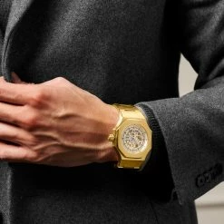 Flash Sale 🥰 Arkai Mateo | Gold-Tone Automatic Skeleton ⌚ Watch Gold-Tone Movement 😀 -WATCHES FOR MEN Sales rst megashoot 0 3 mateowatch gold22382 bjarkejohansen 2